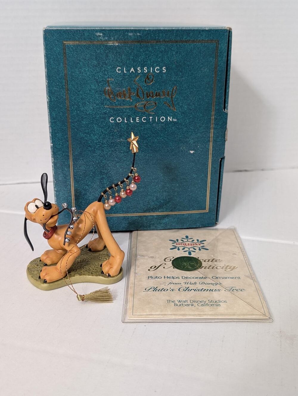 1996 WDCC Pluto's Christmas Tree Ornament